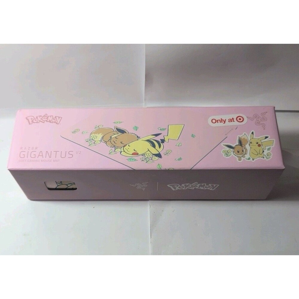 New Authentic Pokemon x Razer 2026 Gigantus V2 Mousepad Pikachu & Eevee Edition